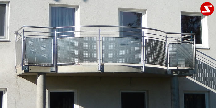 Design Lochblech aus Edelstahl, Aluminium, verzinkt für Balkon, Geländer